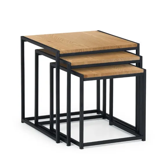 Tribeca Nest of 3 Tables, Oak 2