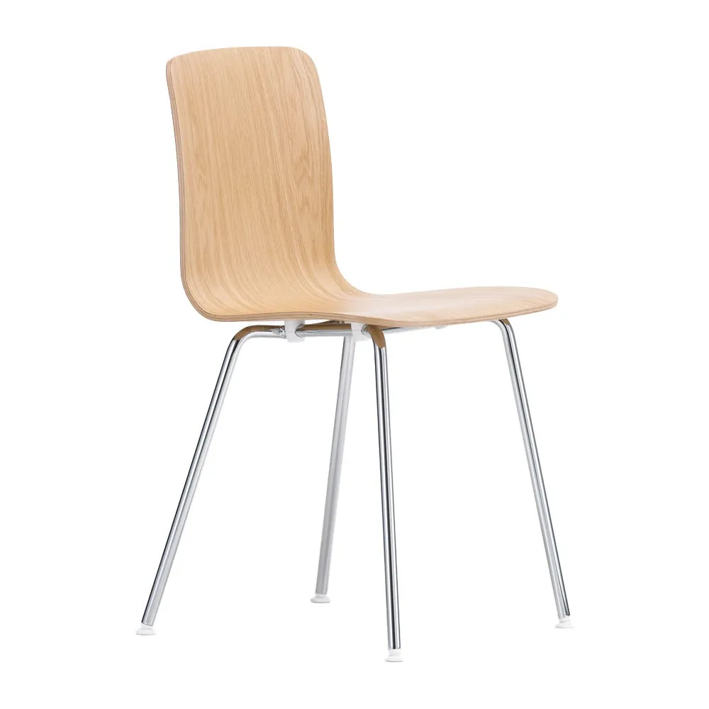 Vitra HAL Ply Tube Chair in Oak with Chrome Base 2