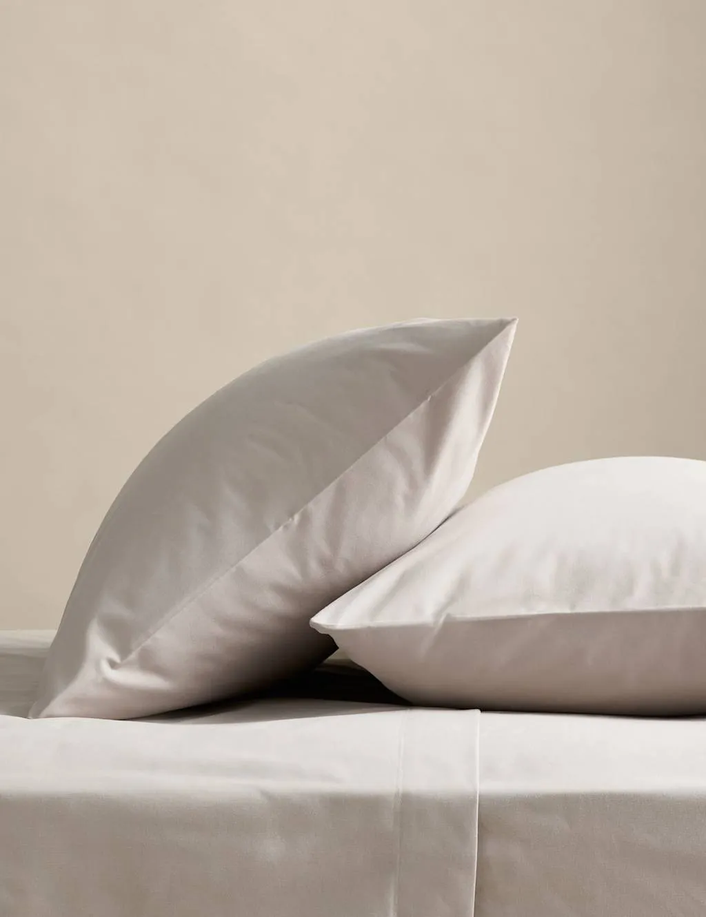 M&S 2 Pack Body Sensor™ Pure Cotton Pillowcases Silver Grey