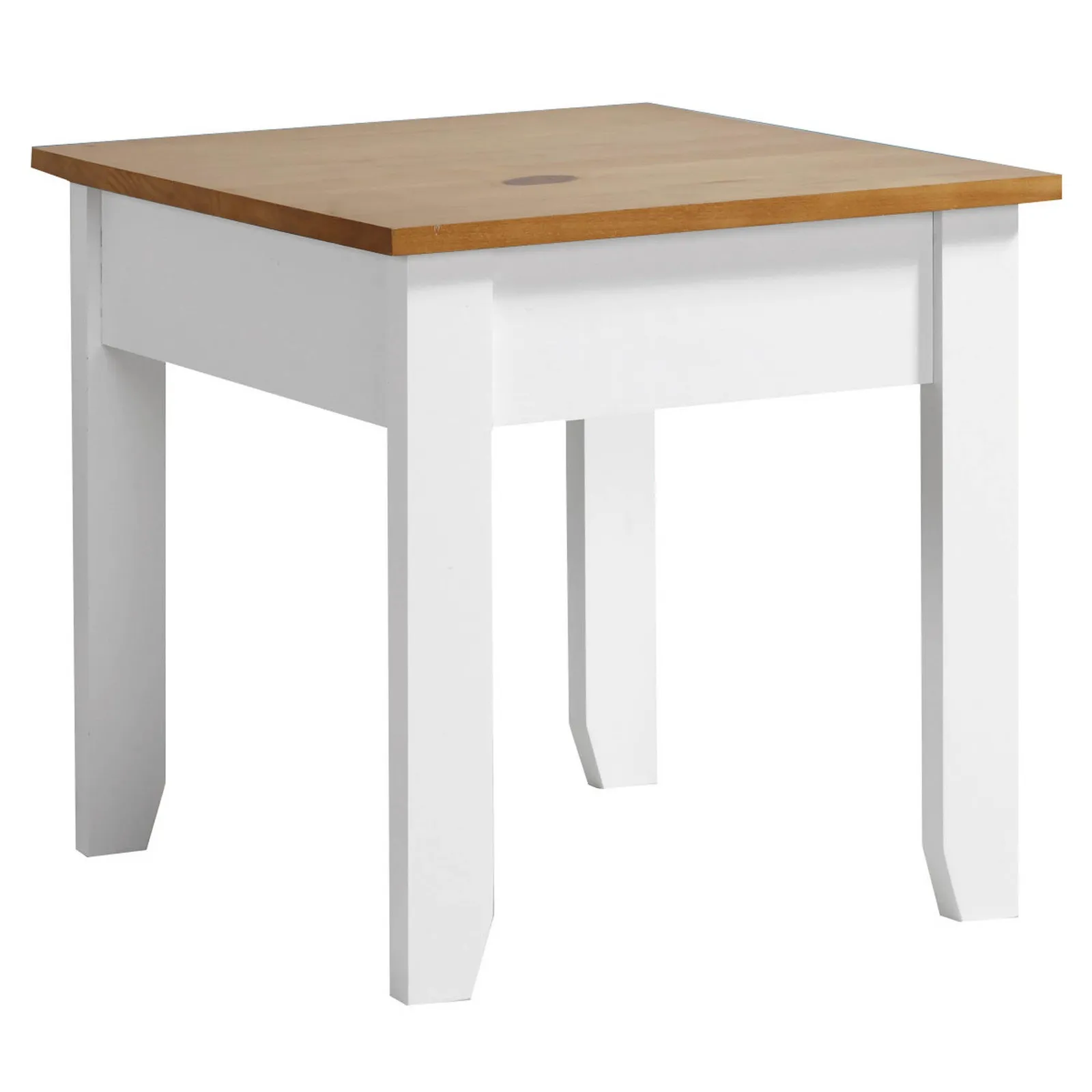 Ludlow White Lamp Table White and Brown
