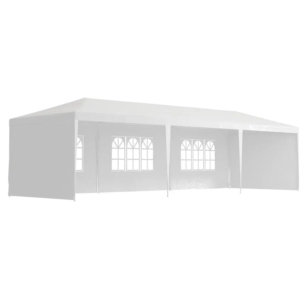 OUTSUNNY 9m x 3m Outdoor Garden Gazebo Wedding Party Tent Canopy Marquee in White 2