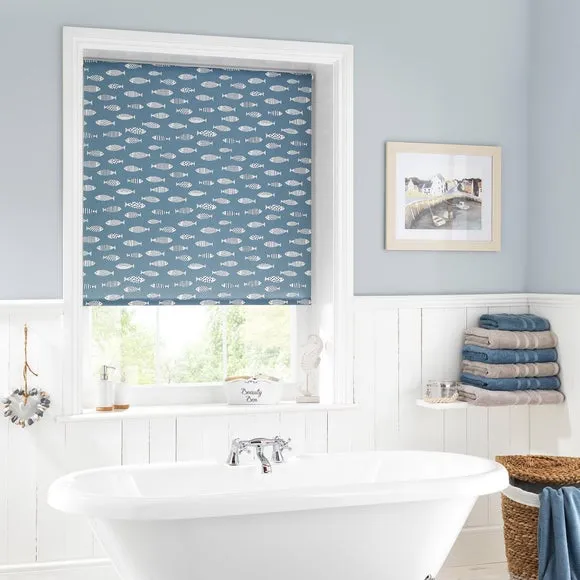 Blue Fish Daylight Moisture Resistant Roller Blind 1