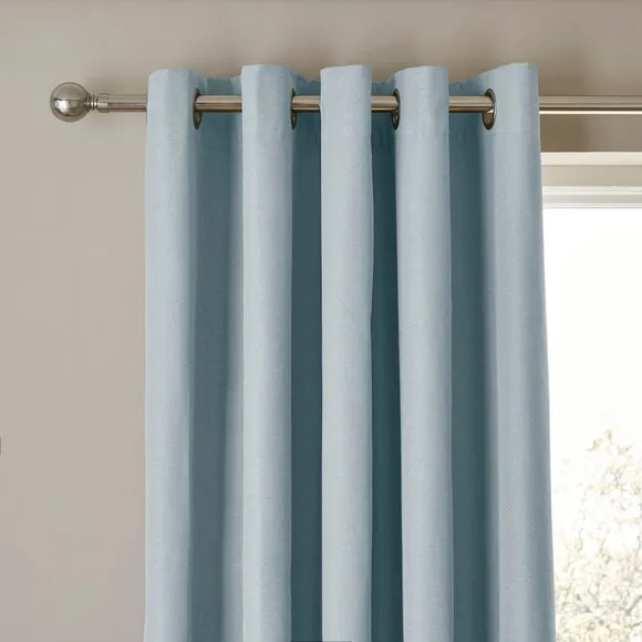 Rotterdam Herringbone Blackout Eyelet Curtains 1