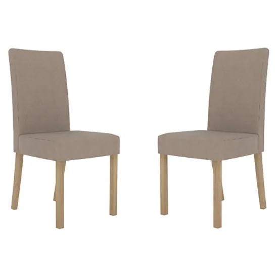 Melodie Beige Dining Chairs In Pair
