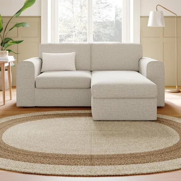 Abel Basketweave Reversible Corner Chaise Sofa