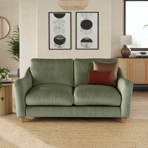 Hattie Matte Plush Velvet 2 Seater Sofa 1