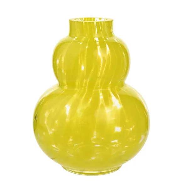 Hestia Yellow Confetti Glass Bubble Vase