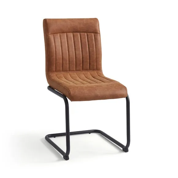 Felix Set of 2 Dining Chairs, Faux Leather 5