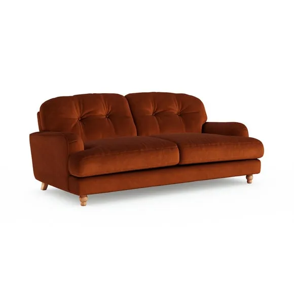 Martha Matte Plush Velvet 3 Seater Sofa 6