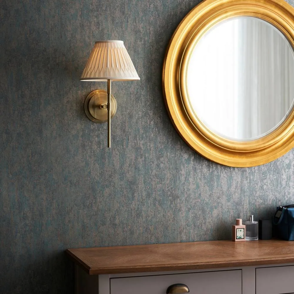 Netlighting Rennes & Chatsworth Wall Lamp Shade Brass Plate & Ivory Silk in Off-White 5