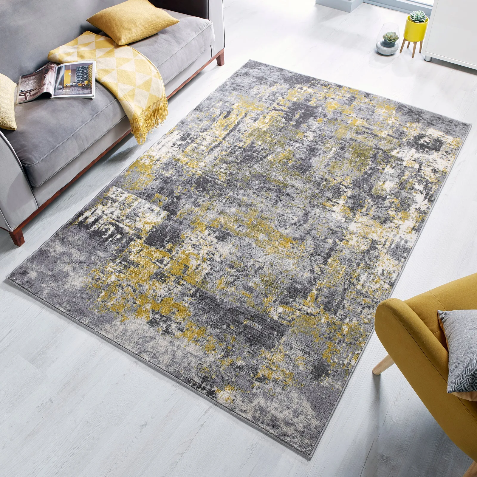 Wonderlust Rug Yellow/Grey