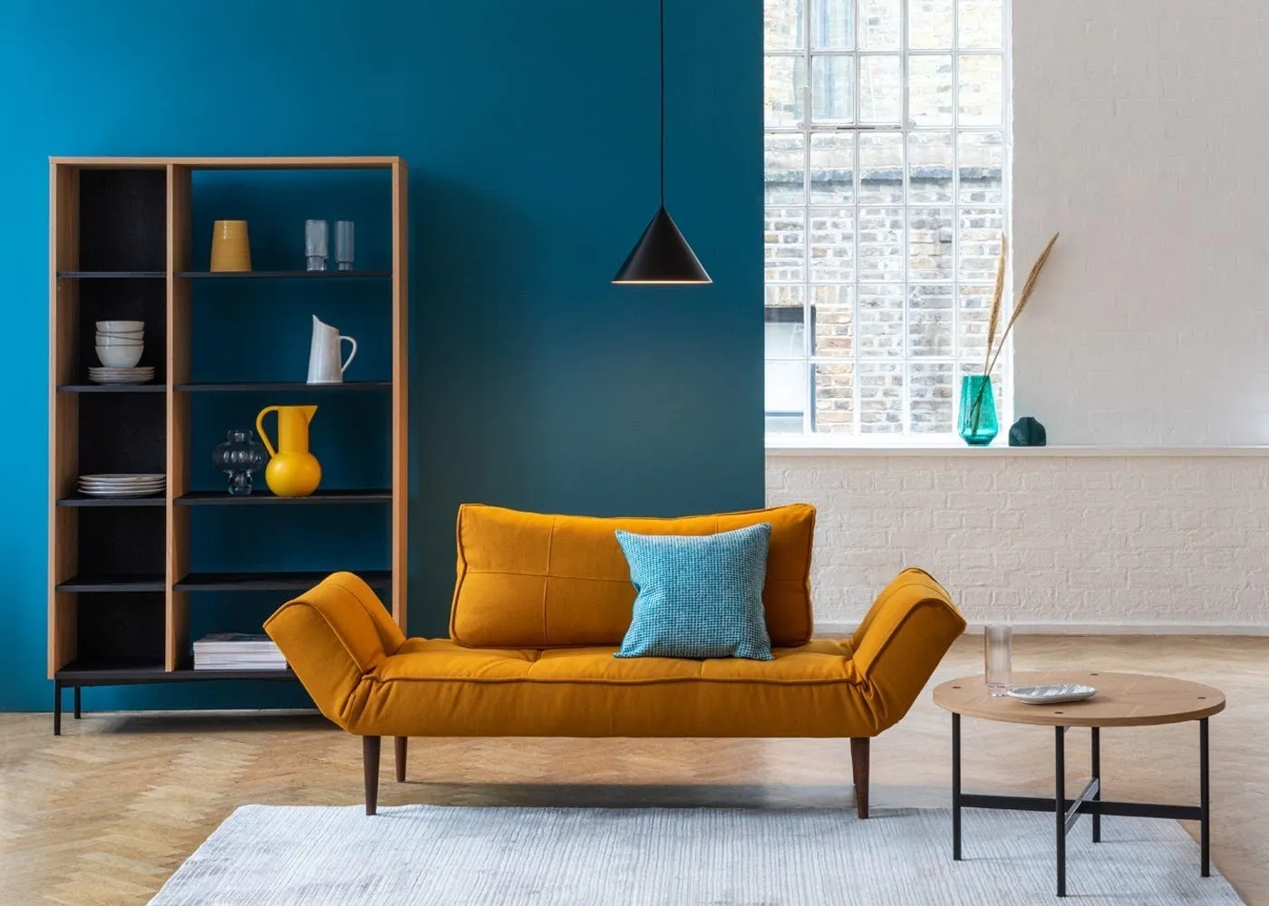 Heal's Tilt Sofa Bed Dessin Mustard 3