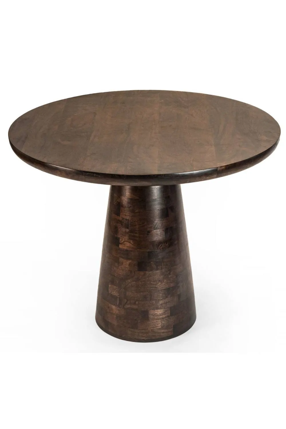IH Design Bathwick Dark Mango Wood Round Dining Table in Dark Brown 2