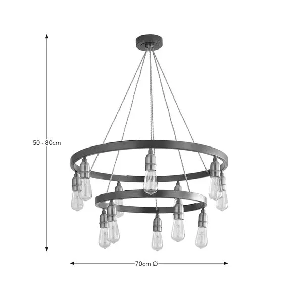 Marsden Industrial Hoop Ceiling Light 6