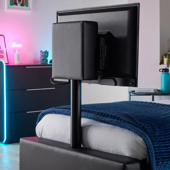 XR Living Ava TV Bed with LED Lights and TV Mount 2
