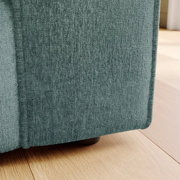 Abel Vintage Soft Chenille Corner Sofa 5