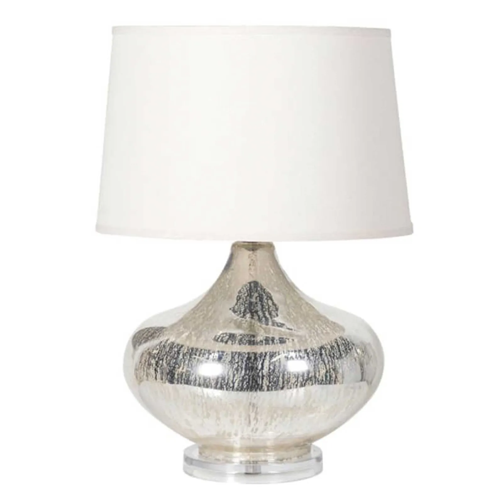 Chrome Glass Table Lamp, Silver | Barker & Stonehouse