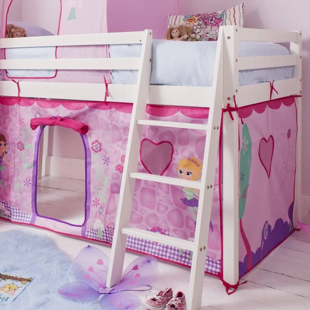 Nöa and Nani Moro Cabin Bed Midsleeper with Slide & Fairies Package in White 3