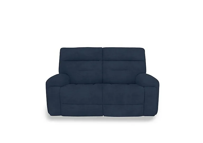 Cinemax Fabric 2 Seater Power Recliner Sofa with Power Headrests - Dark Blue - Sofas and Armchairs