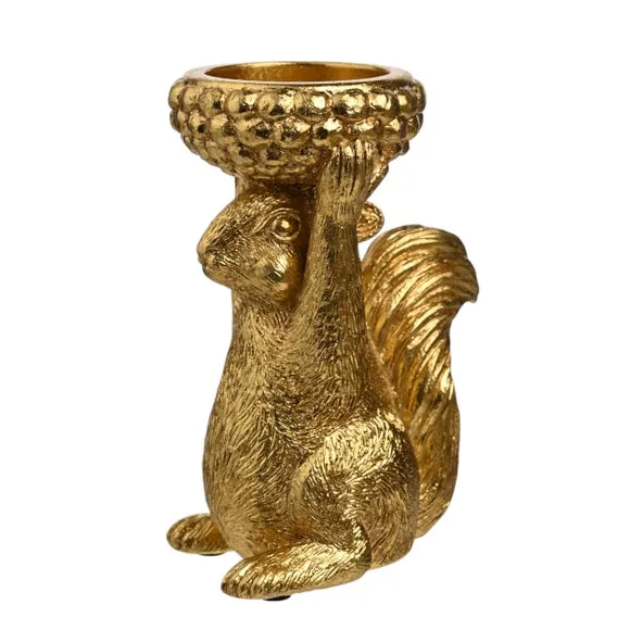 Hestia Gold Squirrel Tealight Holder 3