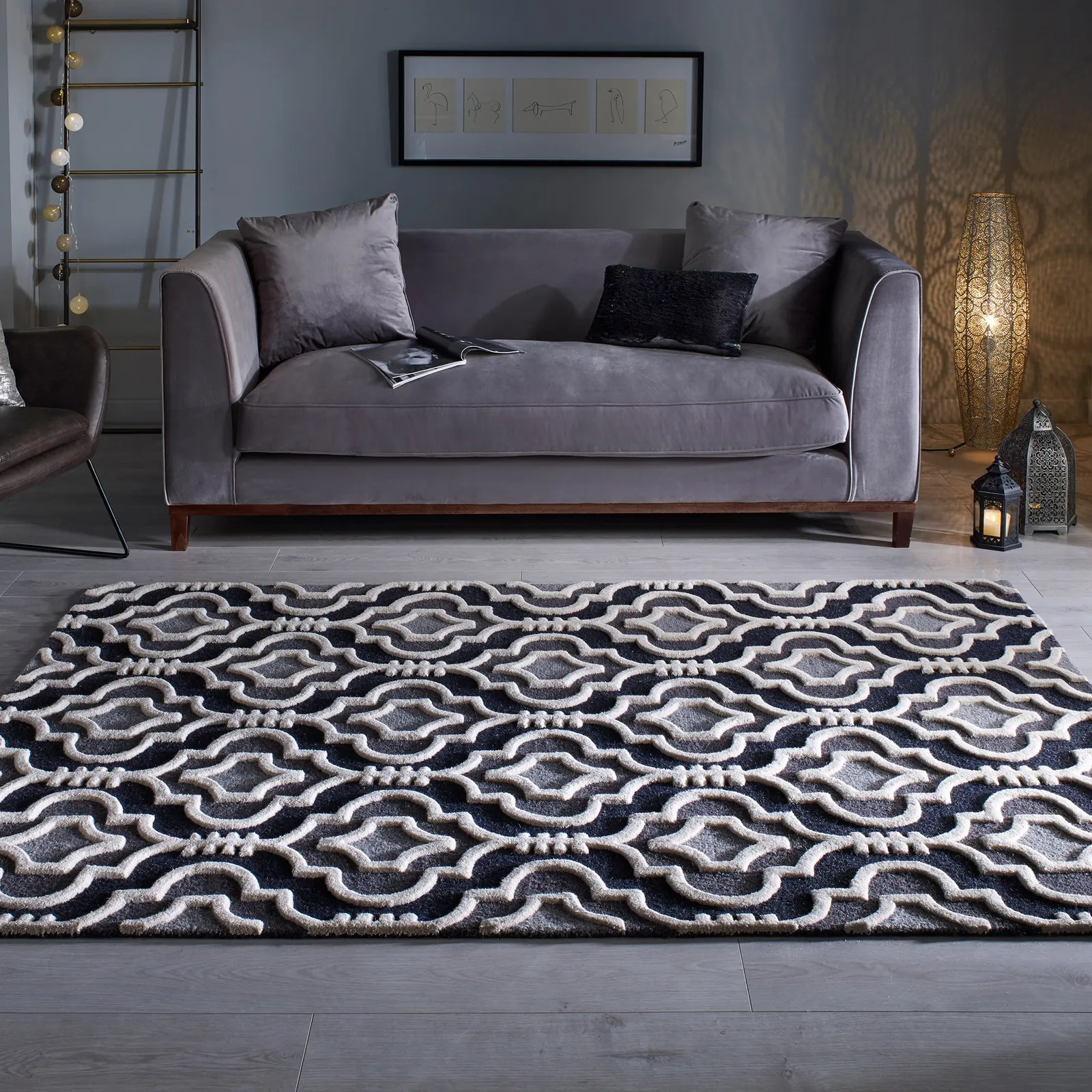 Amira Grey Rug Grey
