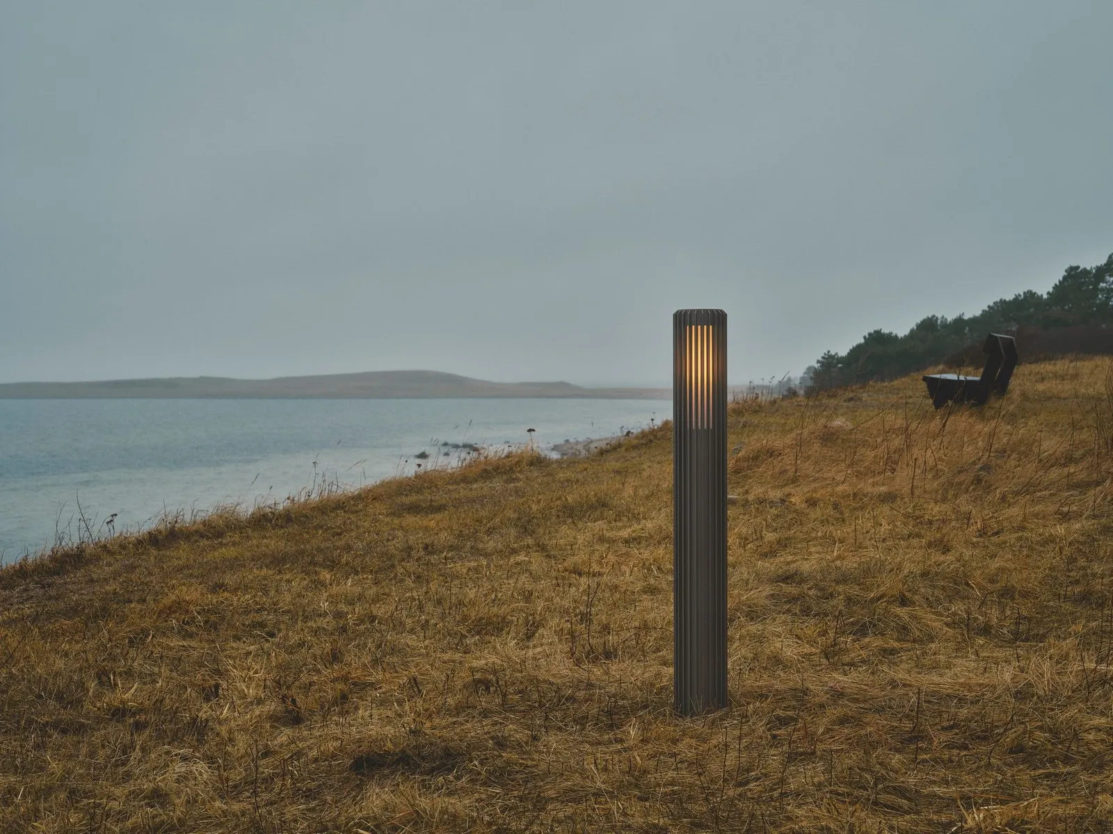 Nordlux Aludra Outdoor Post Light Grey Metal Garden E27 IP44 Mains in Black 2