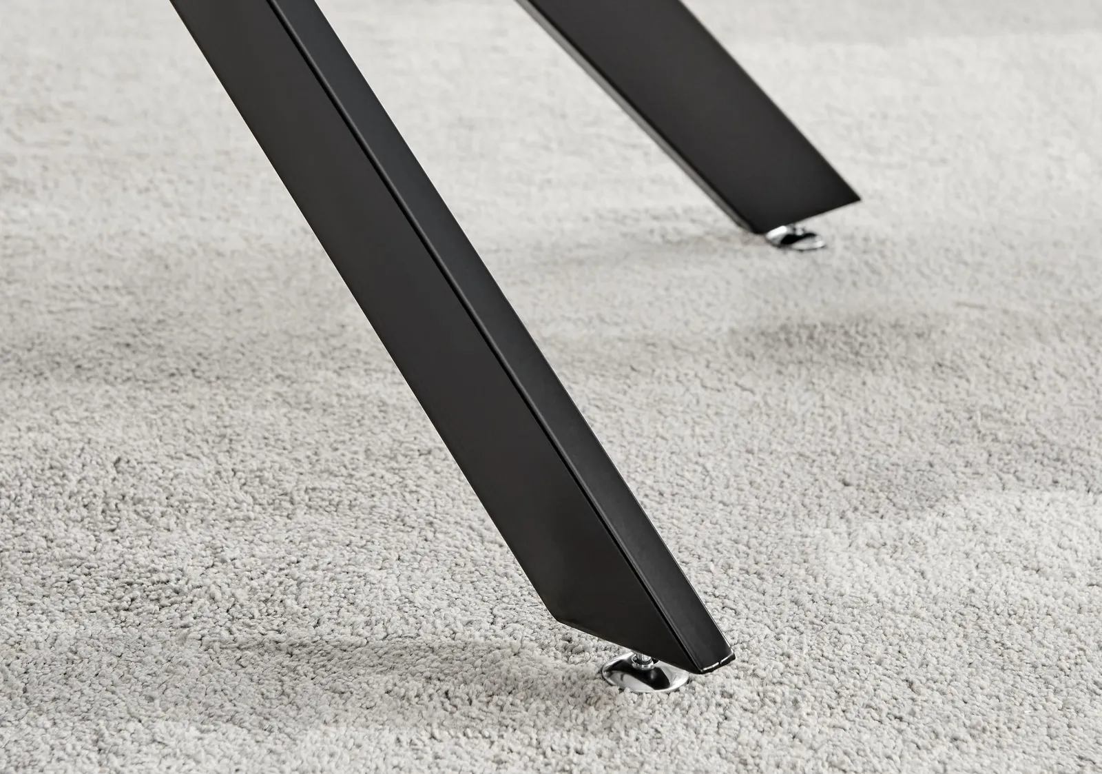 FurnitureboxUK Leonardo 150cm 6-Seater Glass & Chrome Metal Starburst Dining Table in Black 6