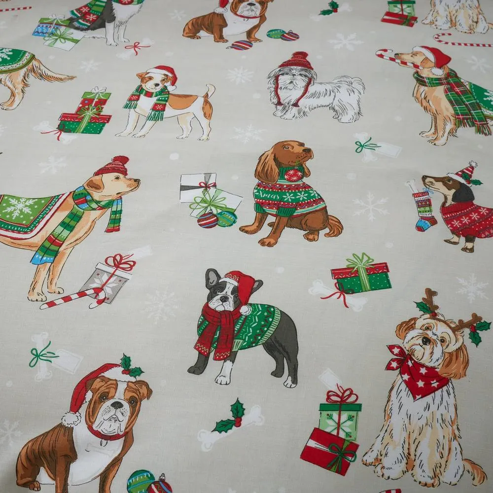 Portfolio Home Christmas Dogs Duvet Cover Set in Brown 4