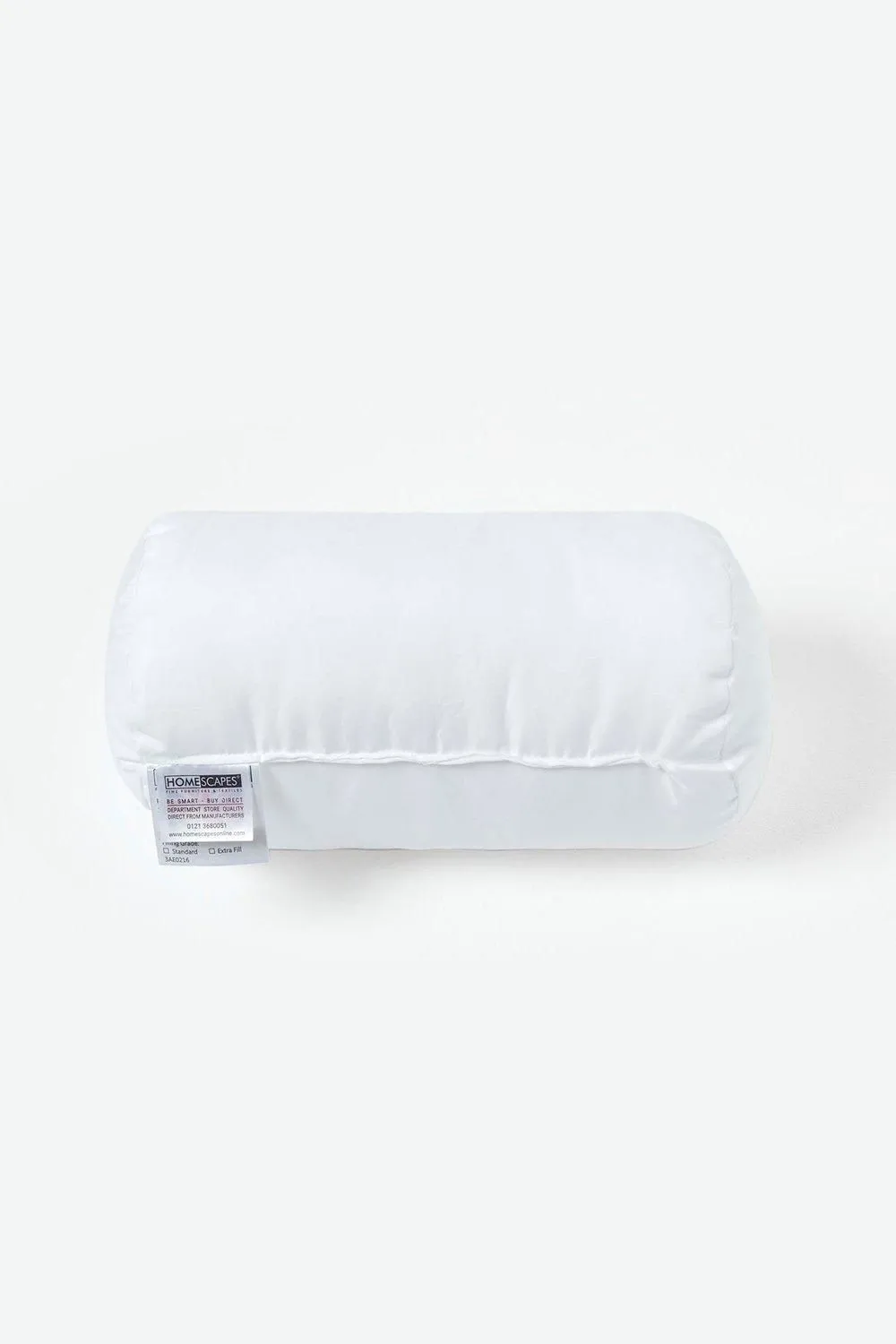 Homescapes Super Microfibre Bolster Cushion - Luxury Cushion Filler & Inserts in White
