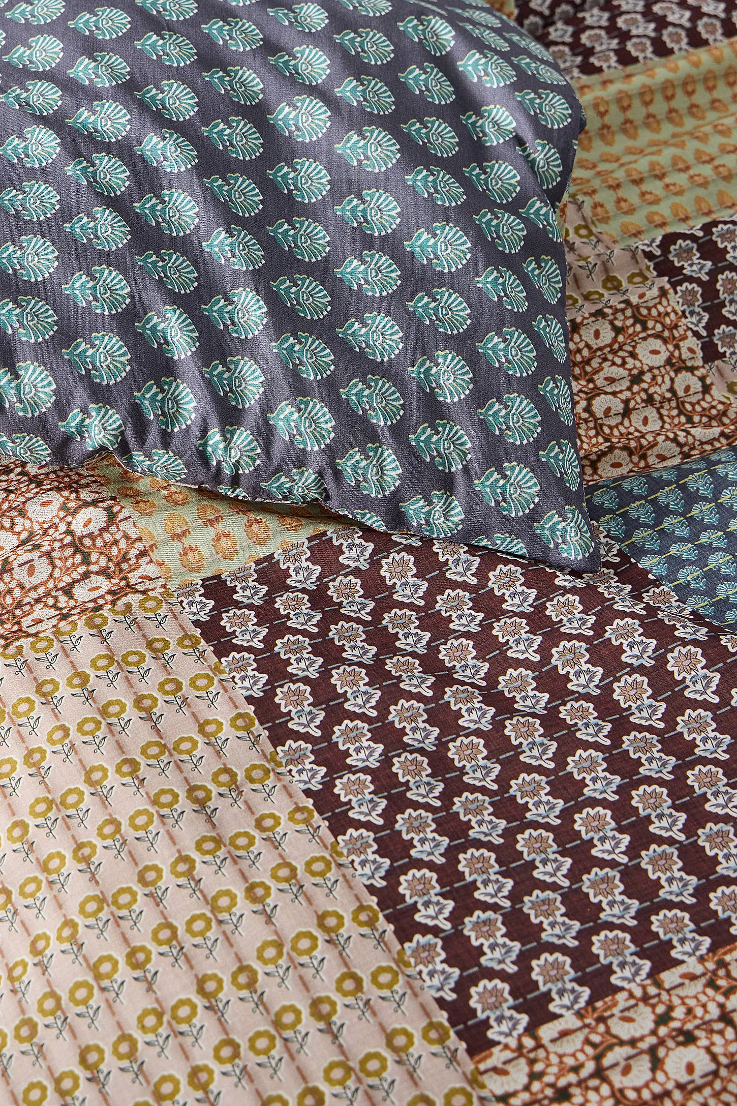 Block Print Patchwork Reversible Duvet Set 5