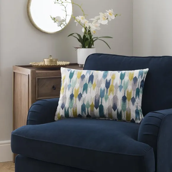 Kelso Cut Velvet Rectangle Cushion 1
