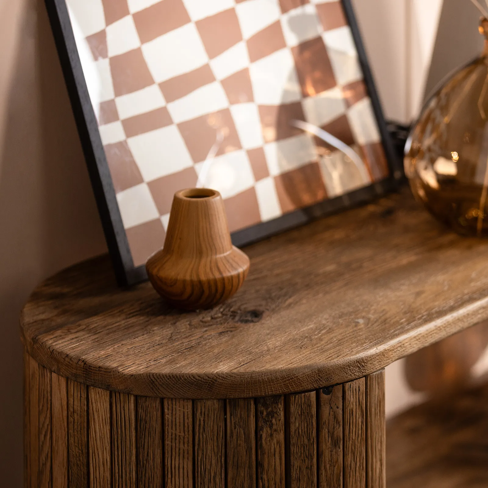 Argyll Console Table 140X40X81Cm, Brown Oak | Barker & Stonehouse 4