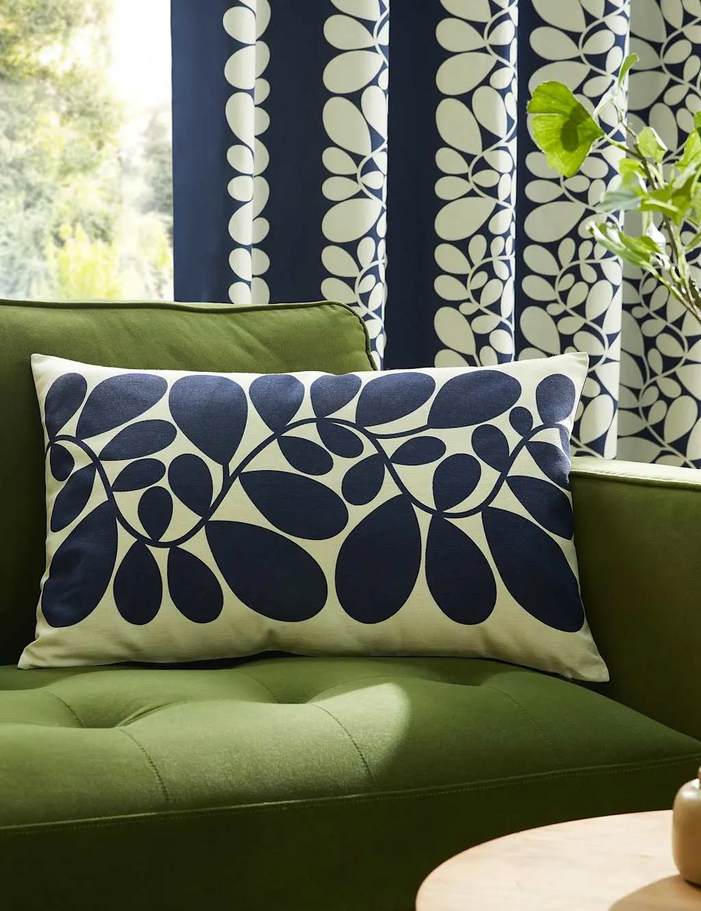 Orla Kiely Pure Cotton Scatter Cushion Blue Mix