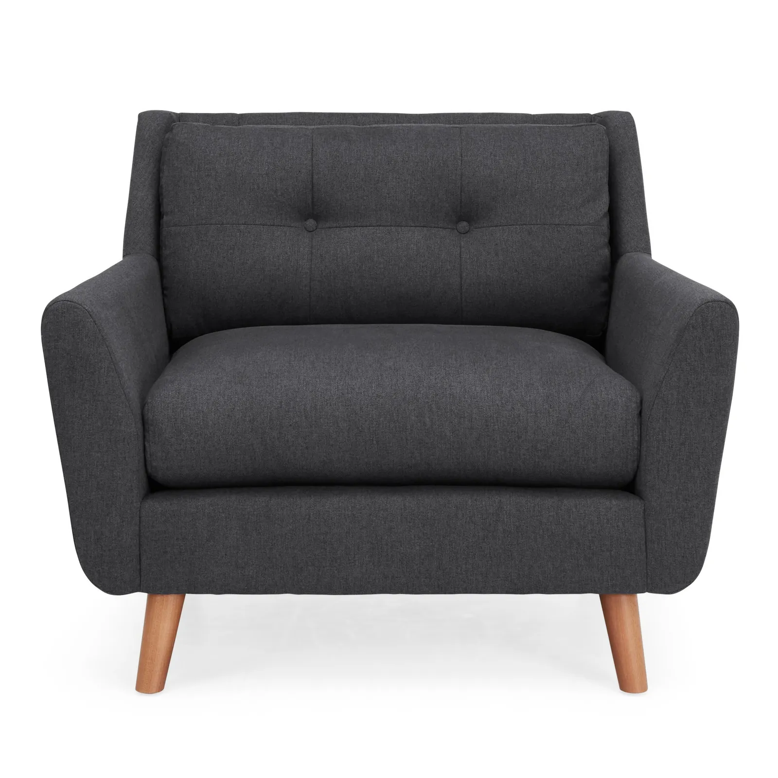 Halston Fabric Snuggle Chair Black