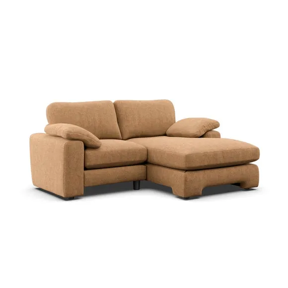 Magnus Vintage Soft Chenille Corner Chaise Sofa 6