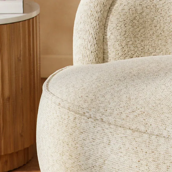 Amina Fleck Chenille Ball Foot Tub Chair 3