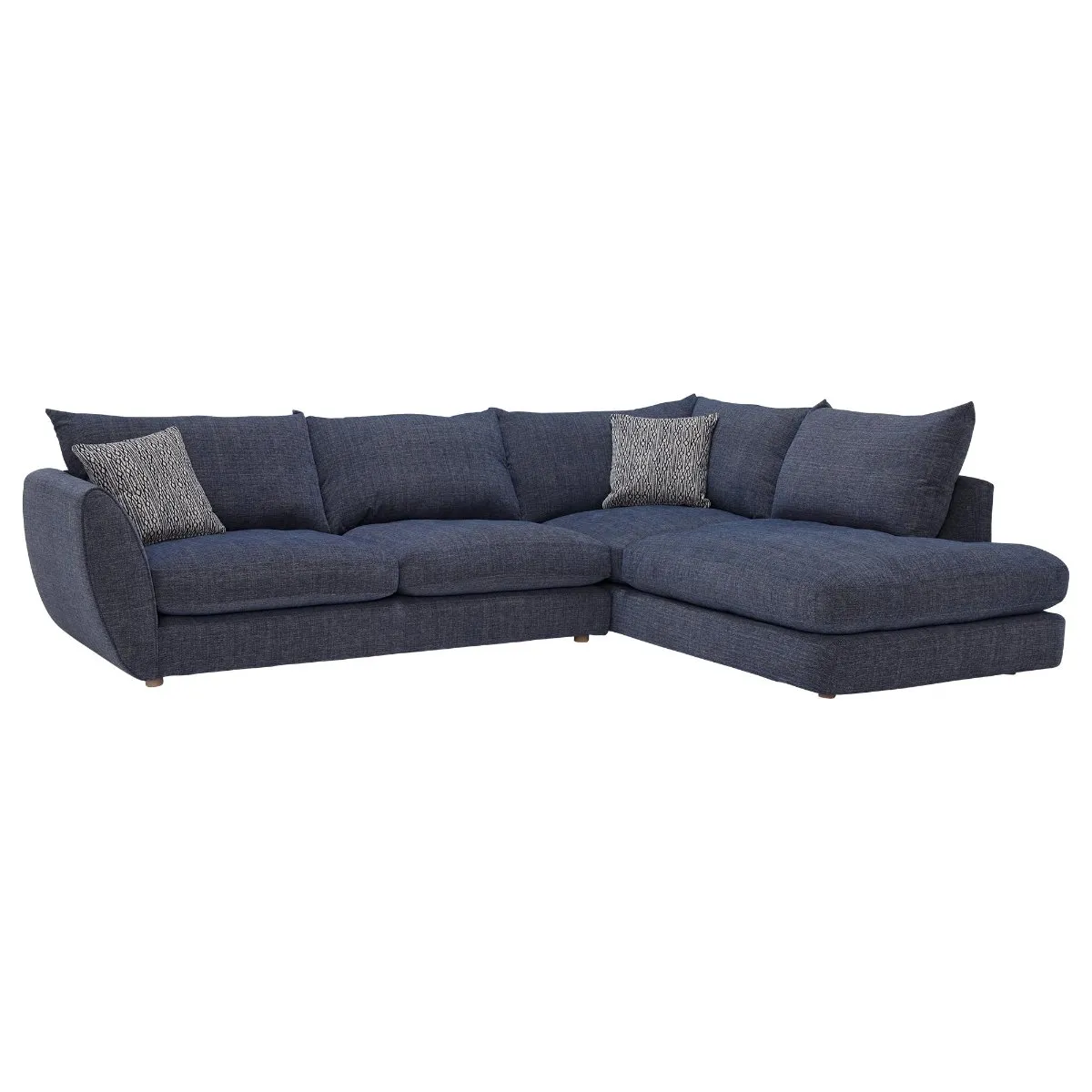 Big Blue Large Left Hand Facing Corner Sofa - W295 x D226 x H84cm - Barker & Stonehouse