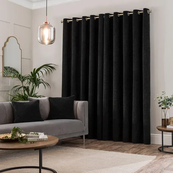 Genoa Chenille Blackout Eyelet Curtains 4