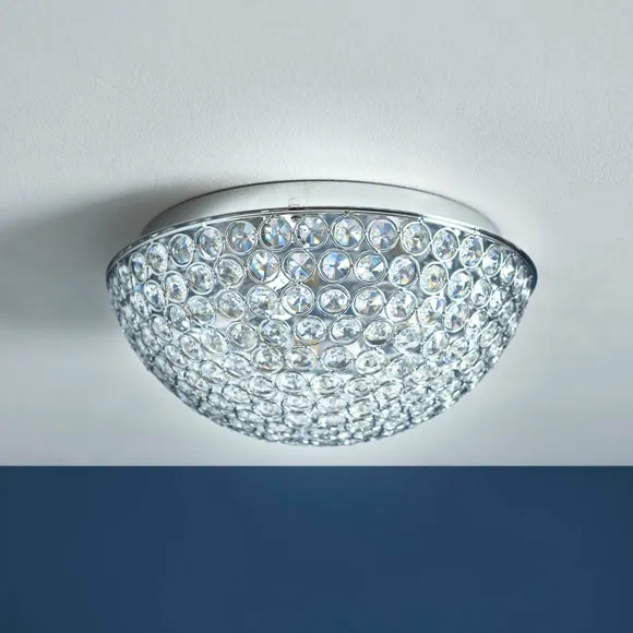 Vogue 3 Light Chryla Crystal Bathroom Flush Ceiling Light 2