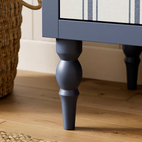 Petit Folkstone Stripe Wide 2 Drawer Bedside Table 5