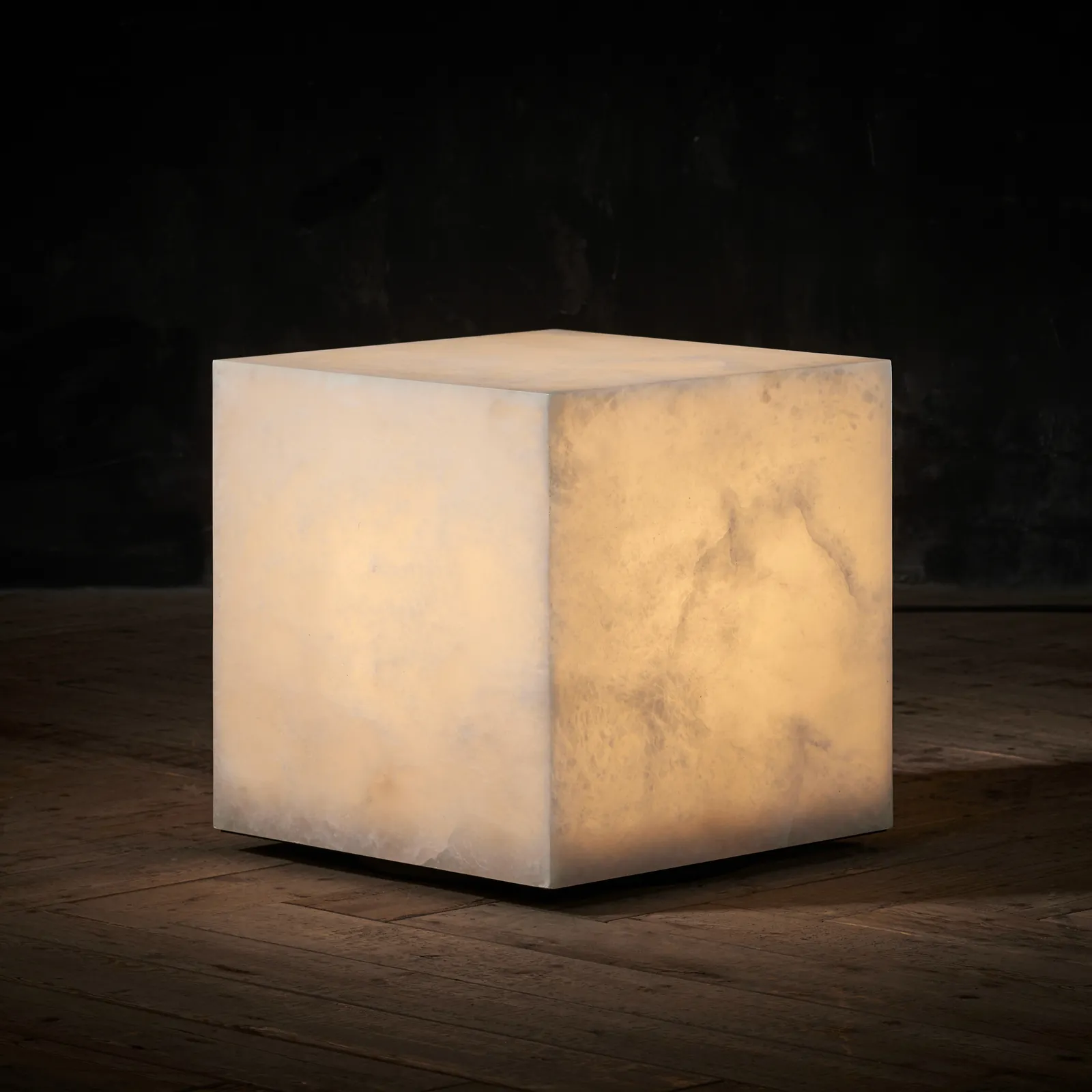 Timothy Oulton Alabaster Cube Side Table 50Cm, Neutral Stone | Barker & Stonehouse 2