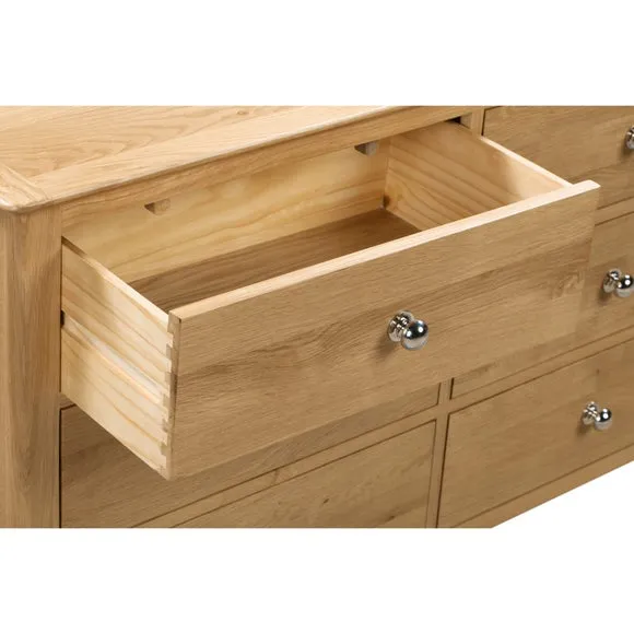 Cotswold Wide 6 Drawer Chest, Oak 6