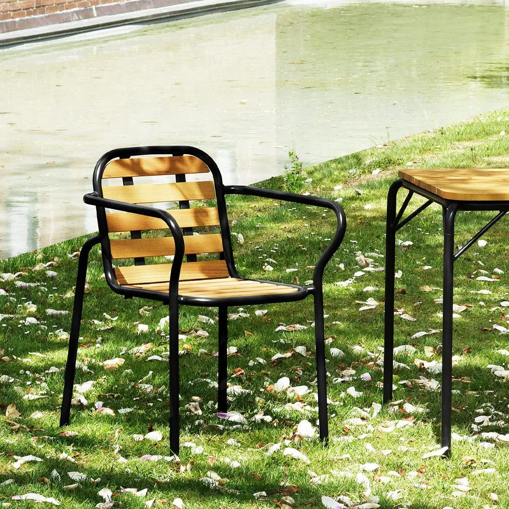 Normann Copenhagen Vig Outdoor Dining Armchair in Black 3
