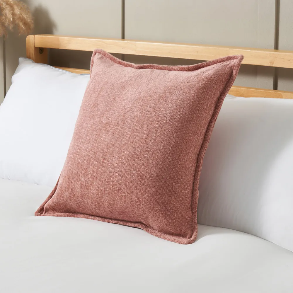 Oxford Chenille Cushion, Pink 1