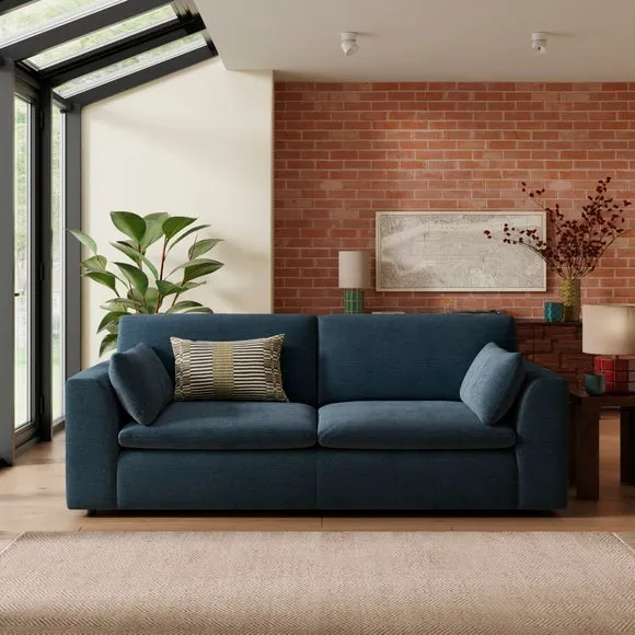 Aspen Textured Faux Linen 3 Seater Sofa