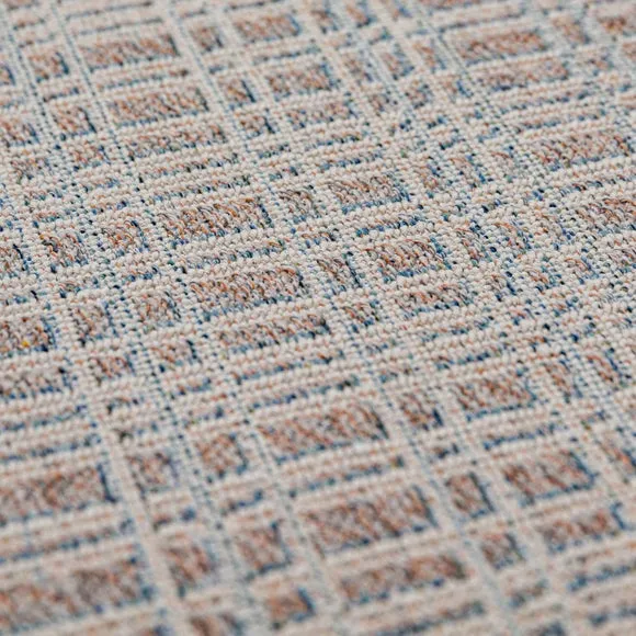 Woven Check Textured Washable Rug 2