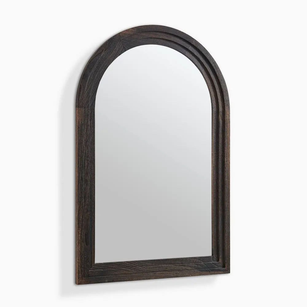 FurnitureboxUK Liora Walnut Wood Full Length 120x80cm Arch Mirror 4