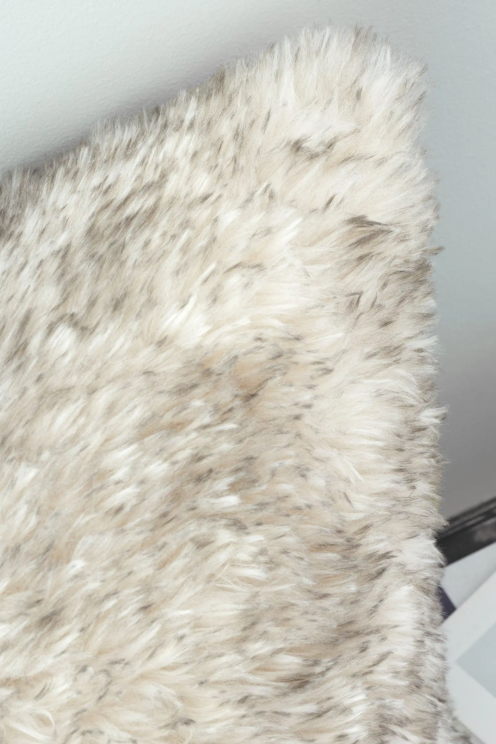 Catherine Lansfield 'Arctic Fox' Cosy Faux Fur Cushion in Grey 2