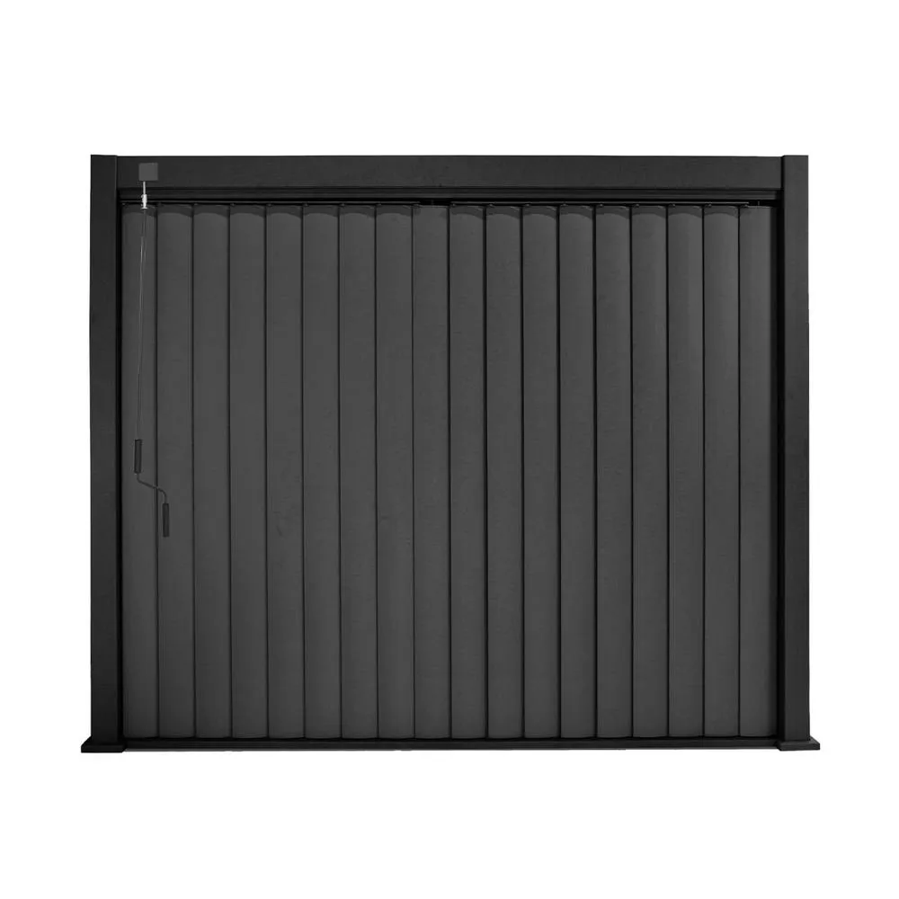 sweeek Louvered pergola 4x3m & 3m vertical adjustable louver panel in Dark Grey 4