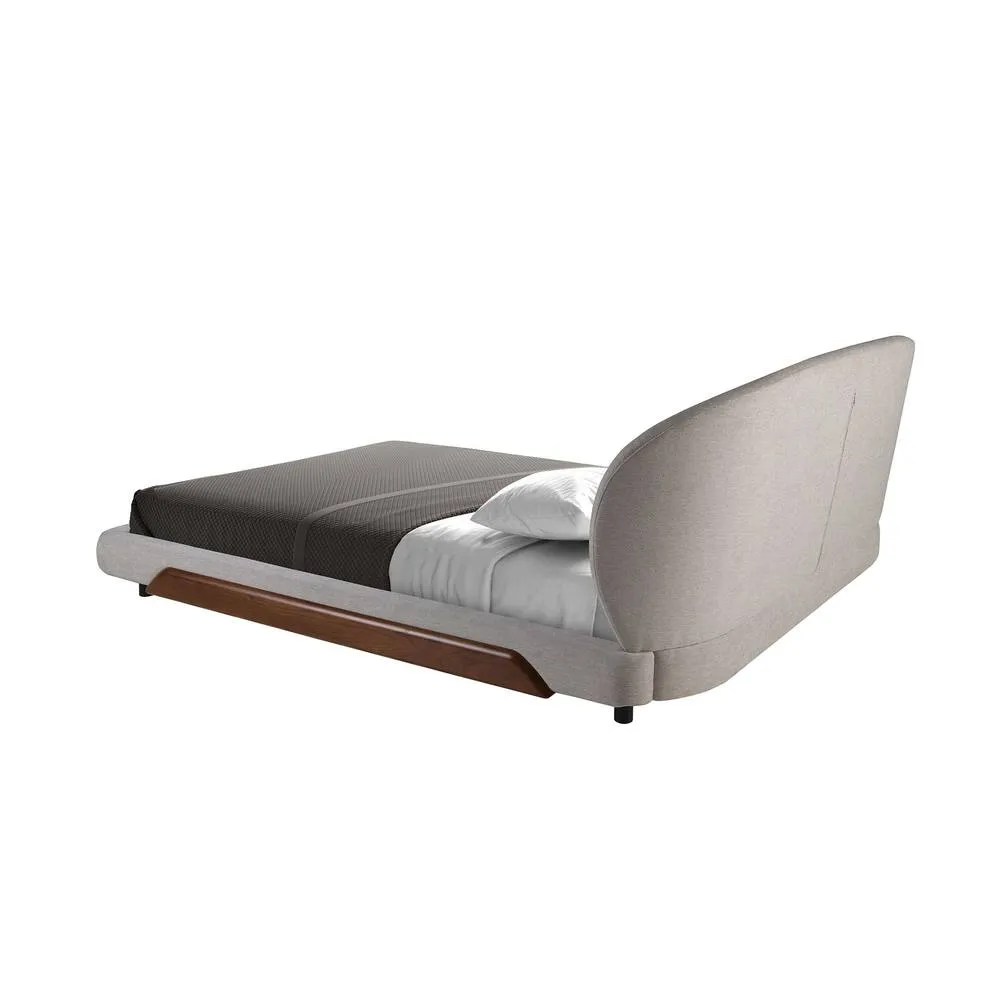 Angel Cerda Modern Double Bed in Light Grey 6